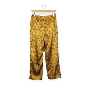 Who What Wear Trousers XS Animal Print Satin Straight Leg Pull On NWT